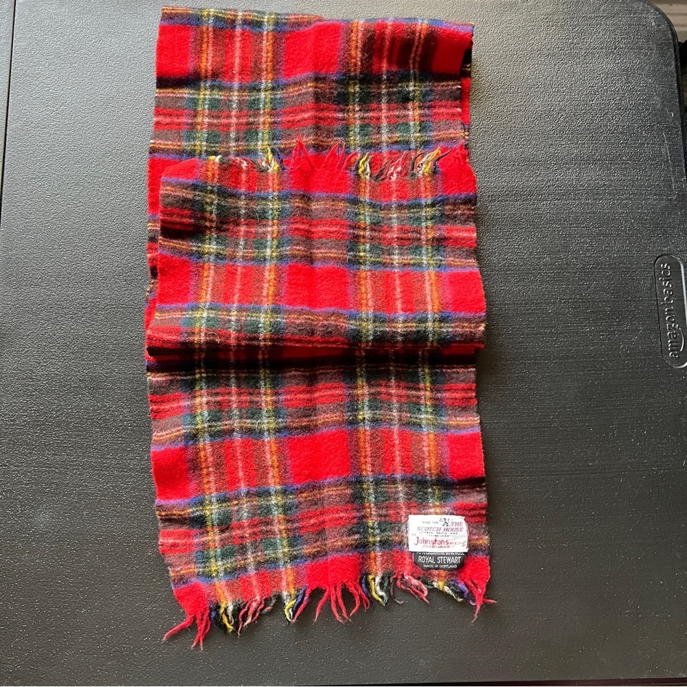 Vintage The Scotch House Scarf London Paris Cashmere Johnstons Elgin Scotland - Picture 4 of 8